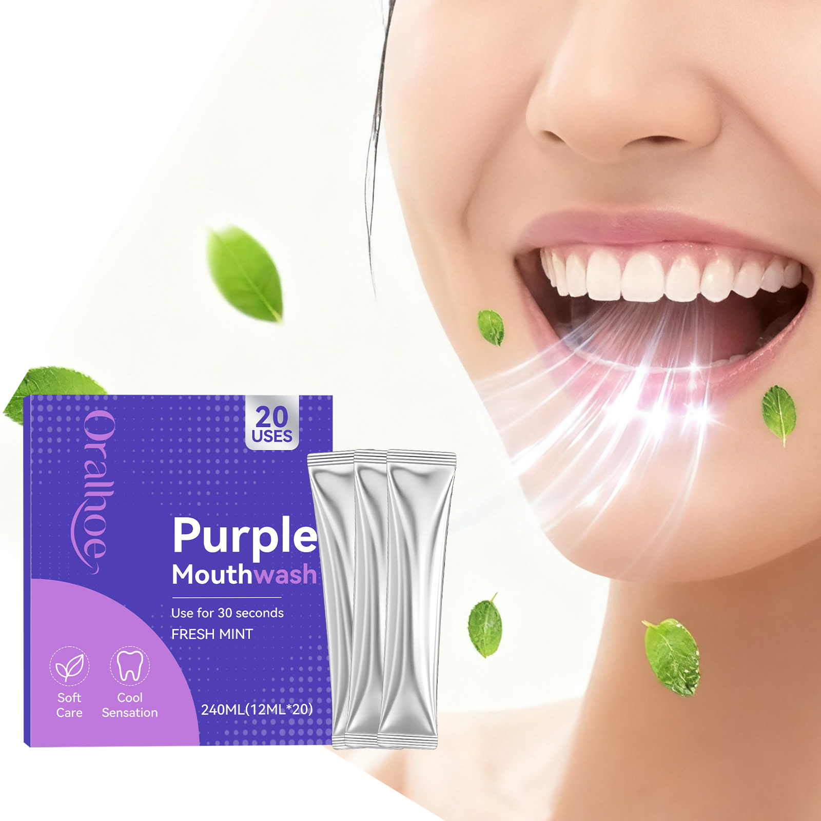 20pcs Purple Mouthwash Teeth W - Teeth Whitening Mouthwash recension och pris