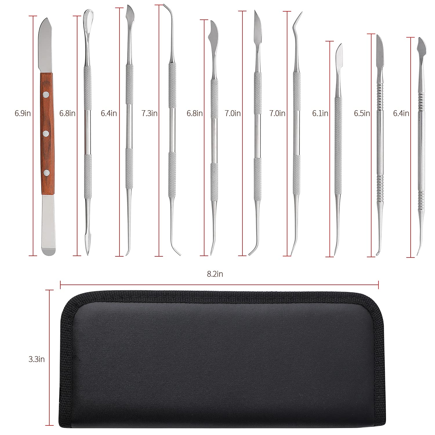 10pcs Dental Wax Carving Tools - Teeth Whitening Kit recension och pris